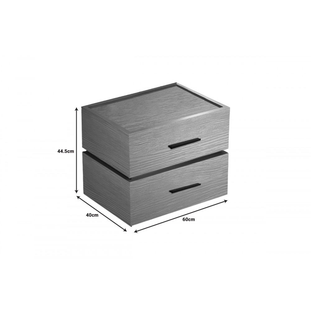 Κομοδίνο "SONLEN" από mdf σε χρώμα oak 60x40x44.5