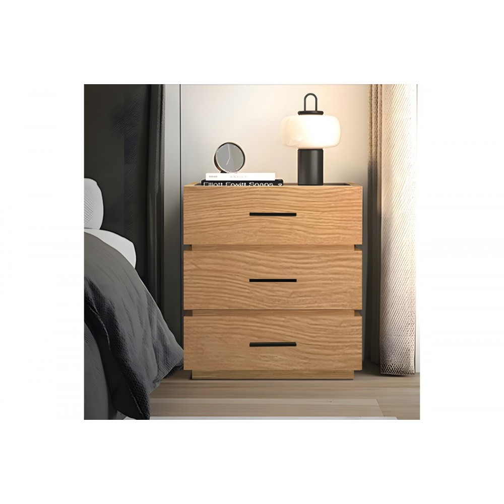 Κομοδίνο "SONLEN" από mdf σε χρώμα oak 60x40x66