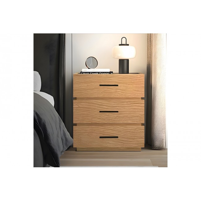 Κομοδίνο "SONLEN" από mdf σε χρώμα oak 60x40x66