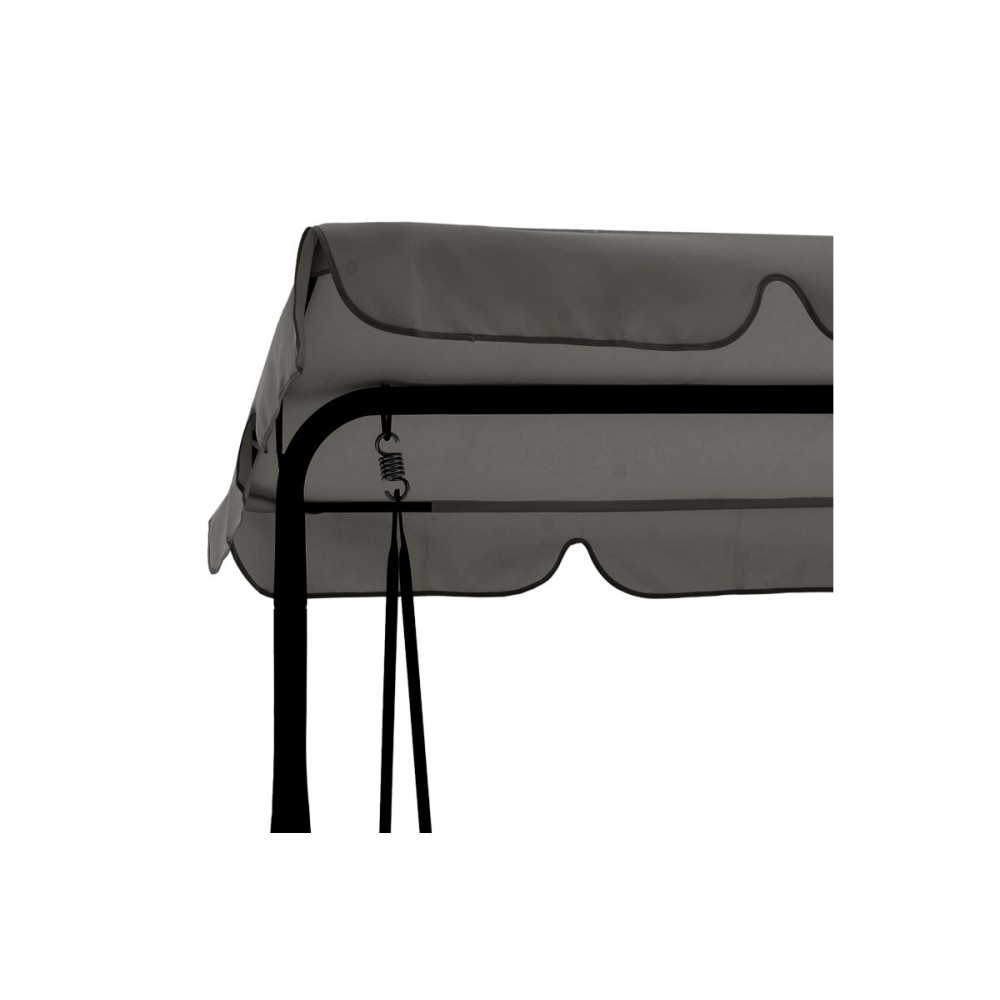 Κούνια κήπου "GLOBO" από ύφασμα/μέταλλο σε χρώμα γκρι/μαύρο 170x110x153