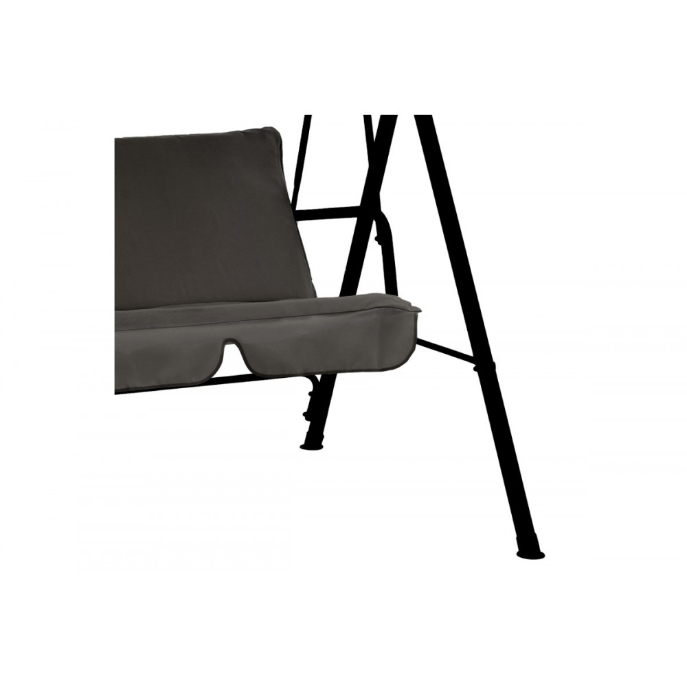 Κούνια κήπου "GLOBO" από ύφασμα/μέταλλο σε χρώμα γκρι/μαύρο 170x110x153