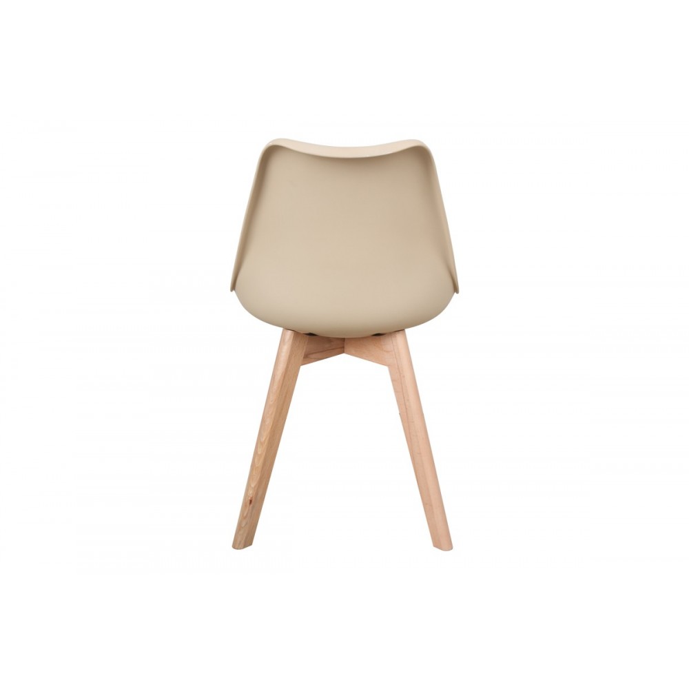 Καρέκλα "GASTON" από pp/pu σε χρώμα taupe/φυσικό 58x47x85