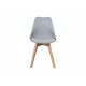 Καρέκλα "GASTON" από pp/pu σε χρώμα γκρι/φυσικό 58x47x85