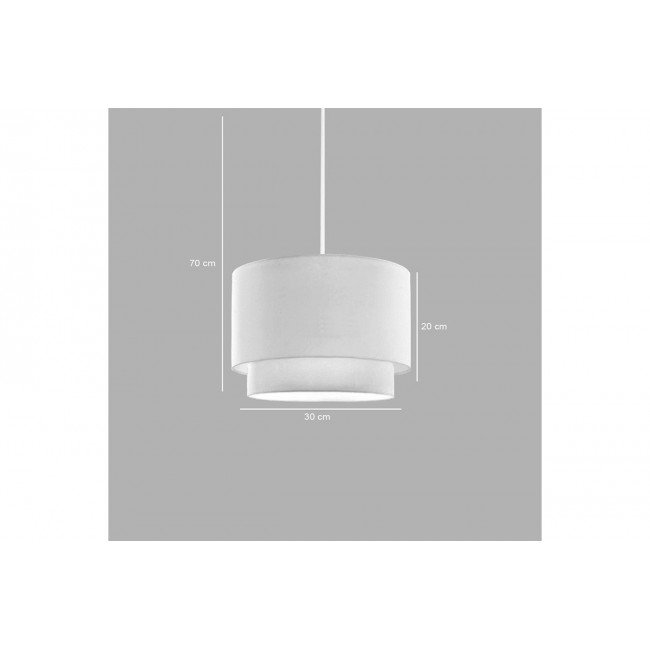 Φωτιστικό οροφής "TACHI" από pvc σε χρώμα κρεμ Φ30x20