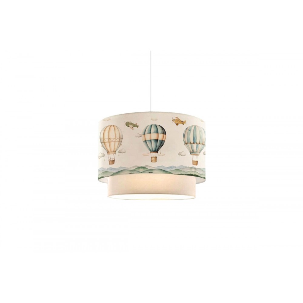 Παιδικό φωτιστικό "BALON" από ύφασμα pvc σε χρώμα κρεμ Φ30x20