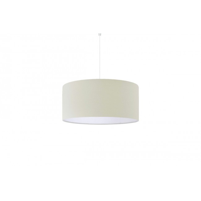 Φωτιστικό μονόφωτο "PWL-1091" από ύφασμα pvc σε χρώμα κρεμ Φ38x21