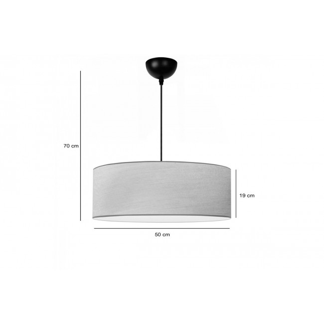 Φωτιστικό οροφής "RUFIO" από ύφασμα pvc σε χρώμα καφέ/κρεμ Φ50x20