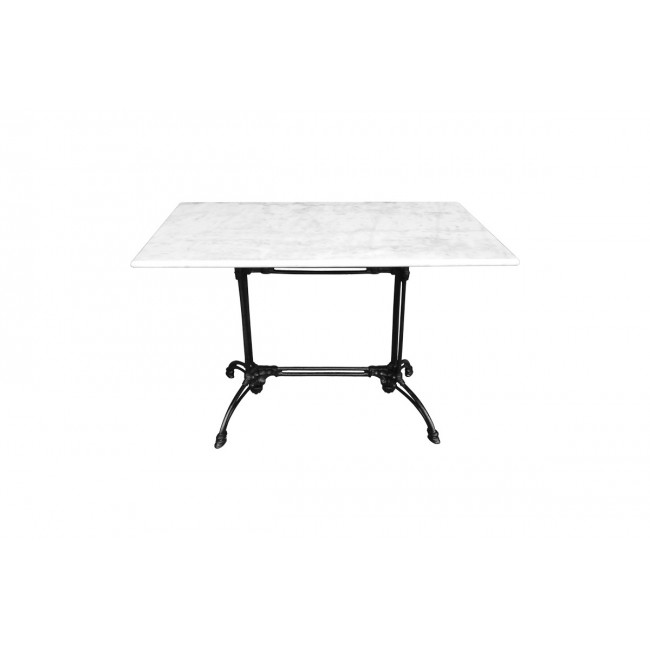 Τραπέζι "ZOSAL" από μάρμαρο/μαντέμι σε χρώμα λευκό/μαύρο 110x70x71.8