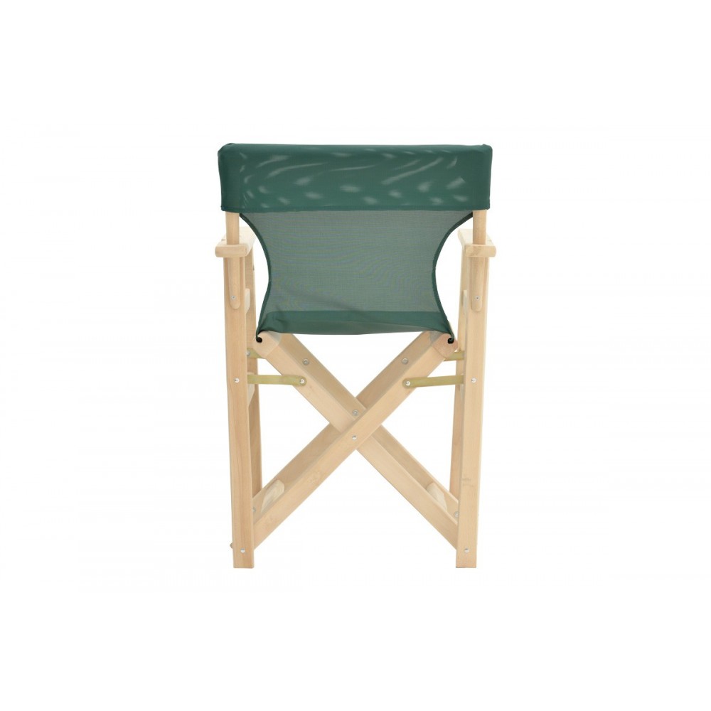 Πολυθρόνα σκηνοθέτη "KOMPA" από ξύλο άβαφο/πανί σε χρώμα κυπαρισσί 56.5x54x88