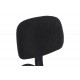 Καρέκλα ρεσεψιόν "ICINA I" από ύφασμα σε χρώμα μαύρο 58x54x102-123