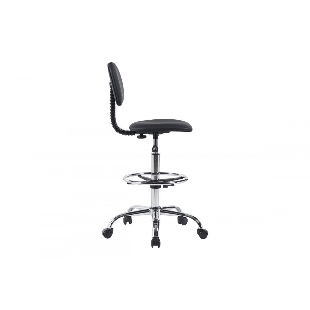 Καρέκλα γραφείου "ICINA" από pu σε χρώμα μαύρο 58x54x102-123