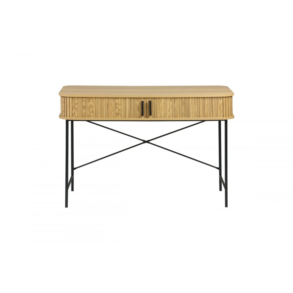 Κονσόλα "SCANDI" από mdf/μέταλλο σε χρώμα φυσικό/μαύρο 120x60x76,5
