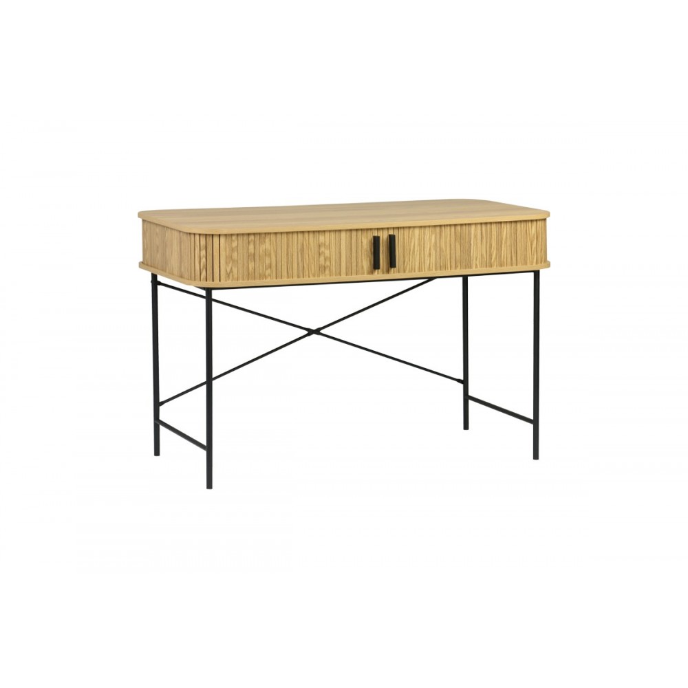 Κονσόλα "SCANDI" από mdf/μέταλλο σε χρώμα φυσικό/μαύρο 120x60x76,5