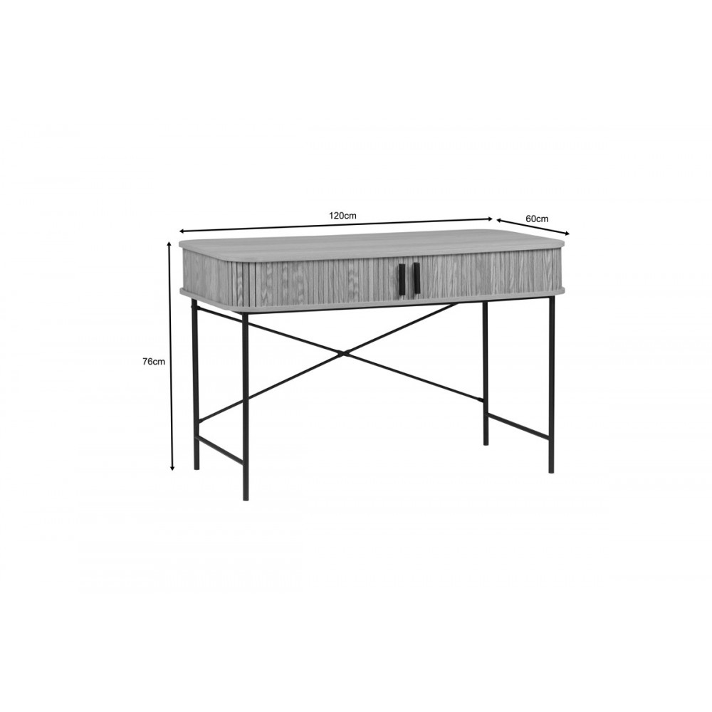 Κονσόλα "SCANDI" από mdf/μέταλλο σε χρώμα φυσικό/μαύρο 120x60x76,5