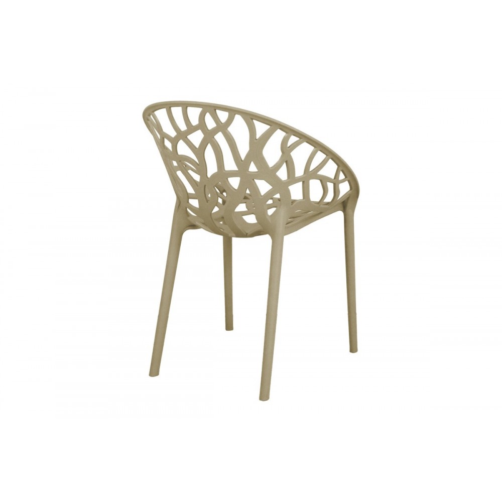 Πολυθρόνα "DAREN" από pp σε χρώμα καπουτσίνο 59x60x79.5