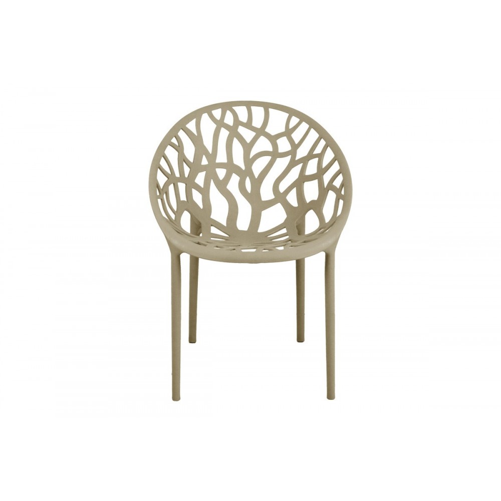 Πολυθρόνα "DAREN" από pp σε χρώμα καπουτσίνο 59x60x79.5