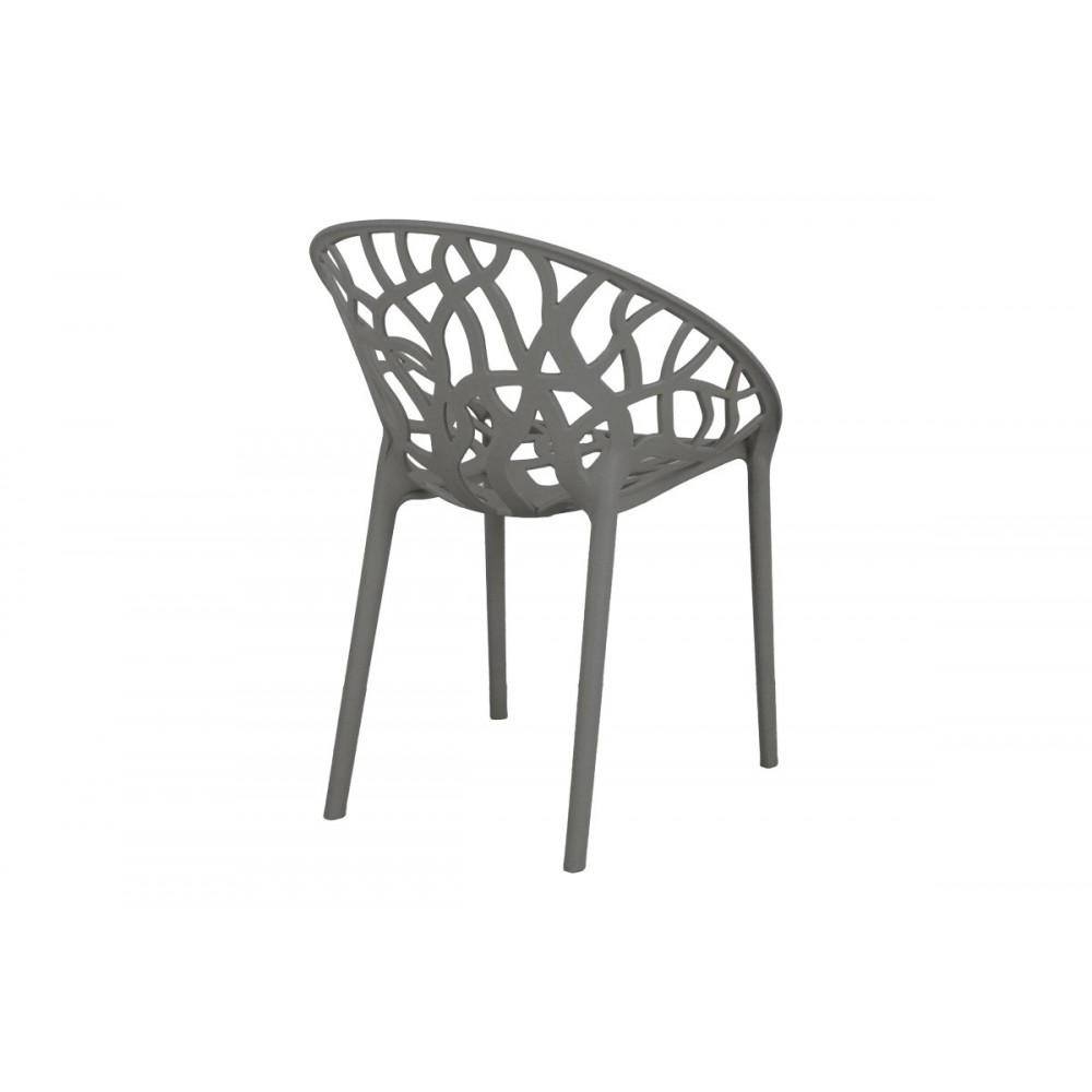 Πολυθρόνα "DAREN" από pp σε χρώμα ανθρακί 59x60x79.5