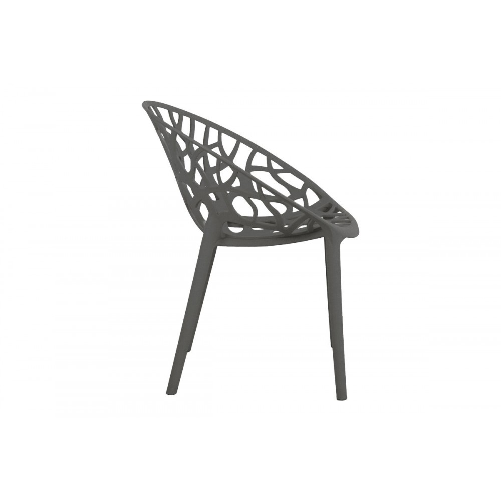 Πολυθρόνα "DAREN" από pp σε χρώμα ανθρακί 59x60x79.5