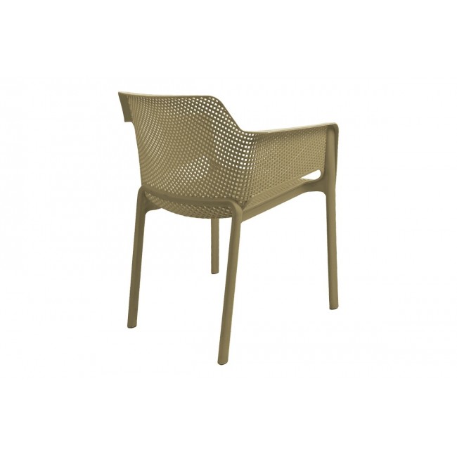 Πολυθρόνα "OVIEZ" από pp σε χρώμα καπουτσίνο 59x58x79