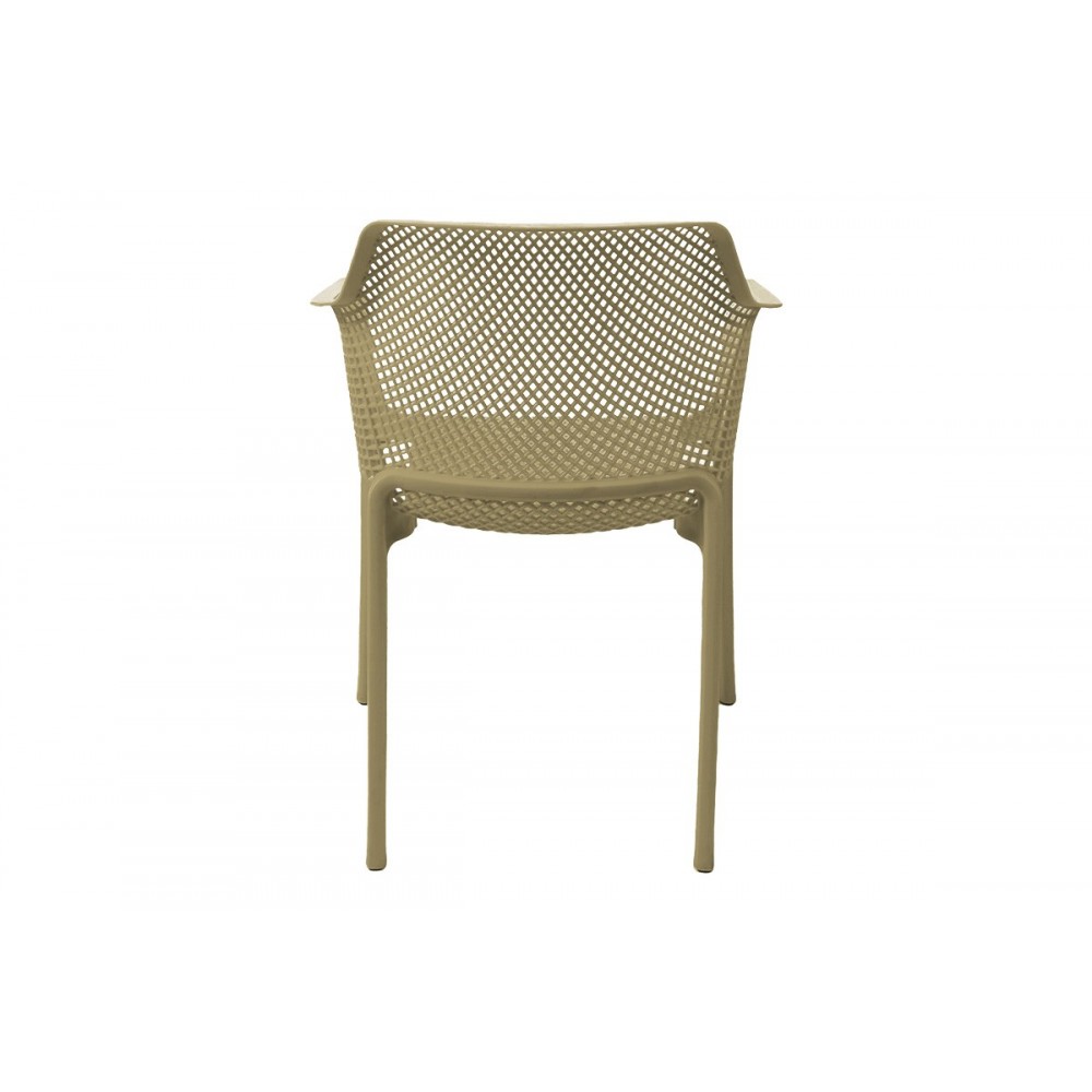 Πολυθρόνα "OVIEZ" από pp σε χρώμα καπουτσίνο 59x58x79