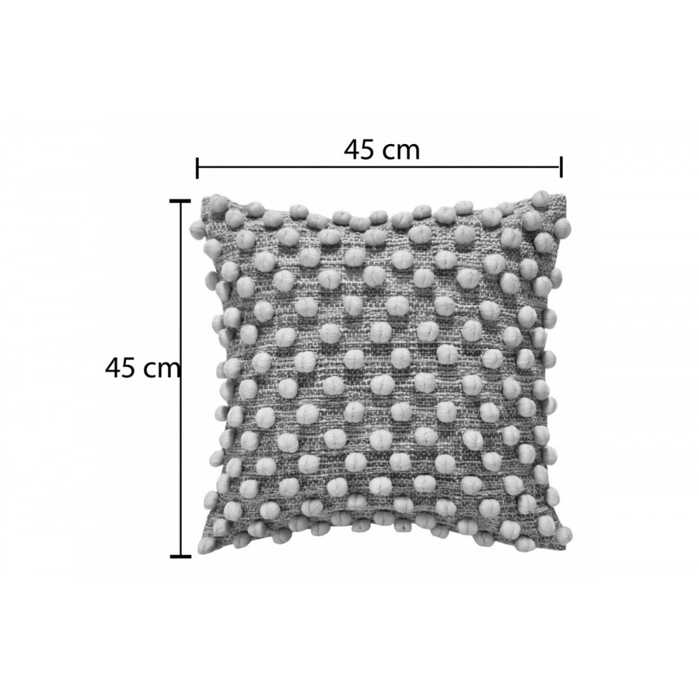 Μαξιλάρι "FINNE" βαμβακερό σε χρώμα μπεζ 45x45x2.5