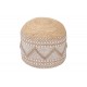 Σκαμπό-πουφ "PALLO" από γιούτα/βαμβάκι σε χρώμα φυσικό Φ40x30