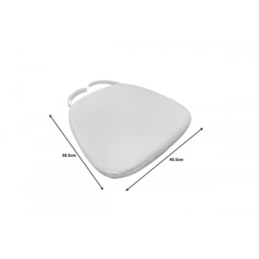 Μαξιλάρι "KURSI" από ύφασμα σε χρώμα λευκό 40.5x38.5x4