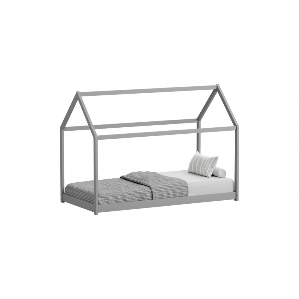 Παιδικό κρεβάτι "NINO" τ.montessori από ξύλο σε χρώμα γκρι 196x97x140.5