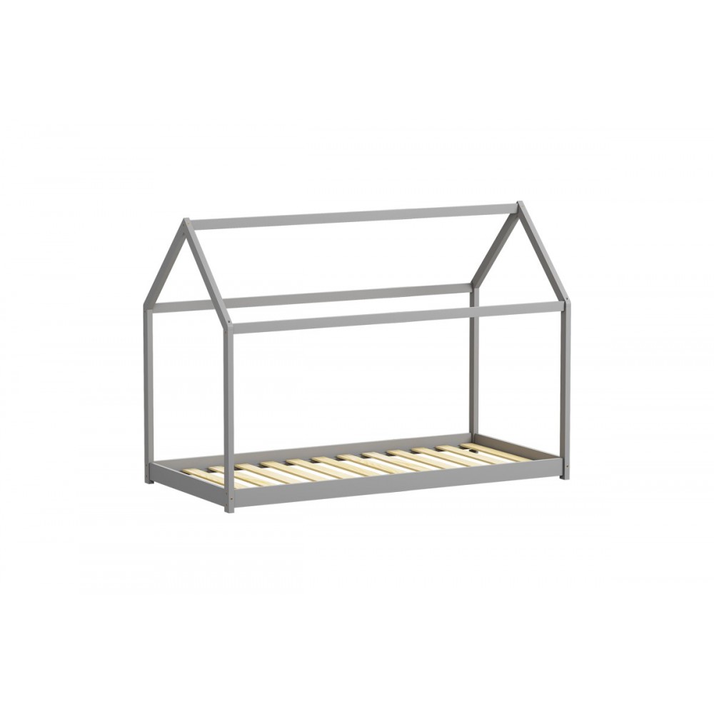 Παιδικό κρεβάτι "NINO" τ.montessori από ξύλο σε χρώμα γκρι 196x97x140.5