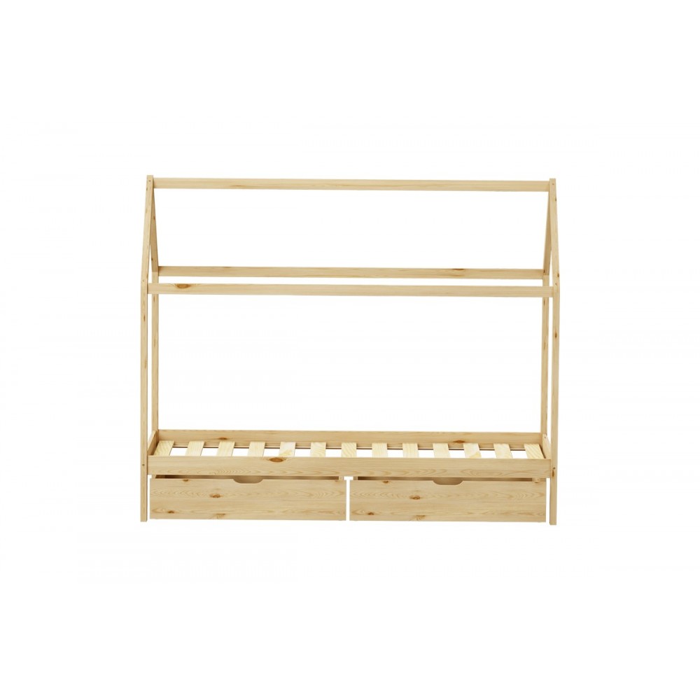 Παιδικό κρεβάτι "MELLIN" τ.montessori από ξύλο σε χρώμα φυσικό 196x97x160.5