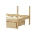 Παιδικό κρεβάτι "MELLIN" τ.montessori από ξύλο σε χρώμα φυσικό 196x97x160.5