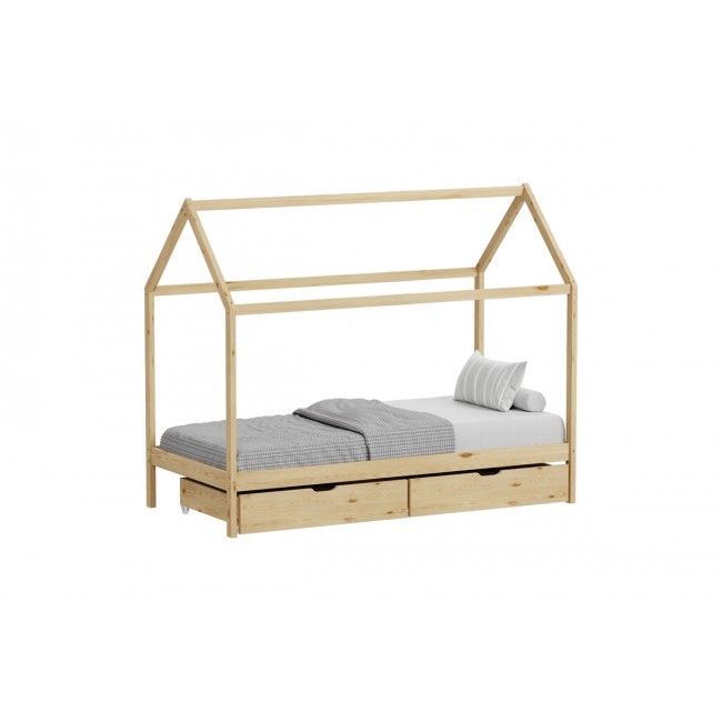 Παιδικό κρεβάτι "MELLIN" τ.montessori από ξύλο σε χρώμα φυσικό 196x97x160.5