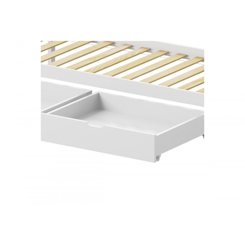 Παιδικό κρεβάτι "MELLIN" τ.montessori από ξύλο σε χρώμα λευκό 196x97x160.5