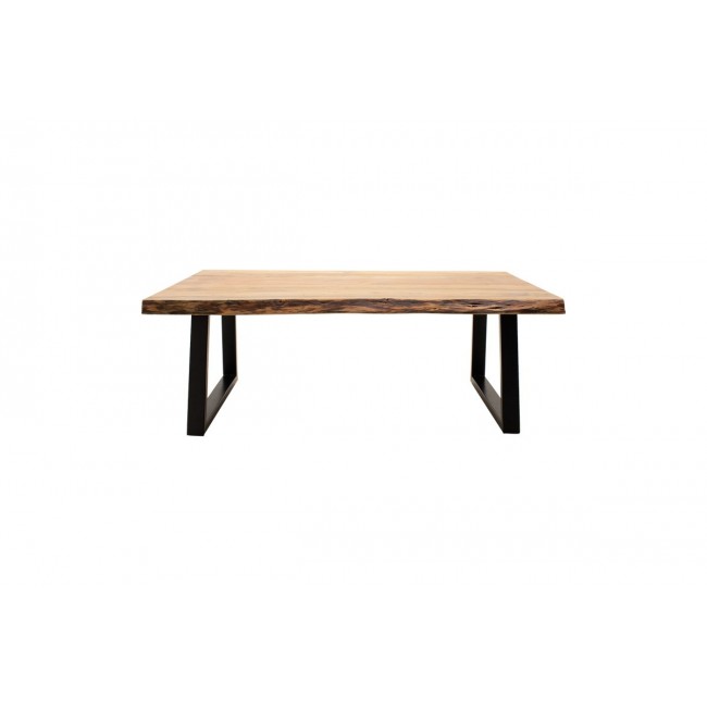 Τραπέζι σαλονιού "MILES SLIM" από ξύλο/μέταλλο σε χρώμα φυσικό/μαύρο 115x60x45