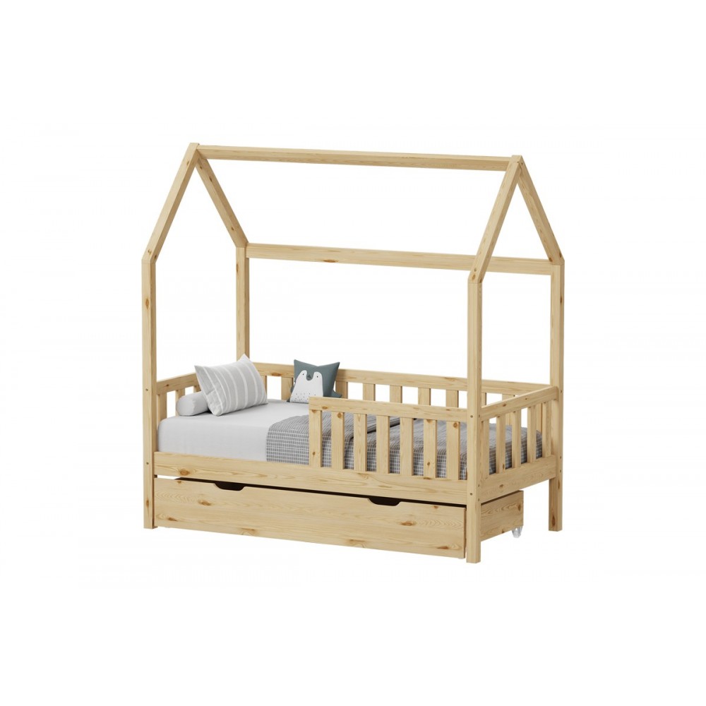 Παιδικό κρεβάτι "BENDINA" τ.montessori από ξύλο σε χρώμα φυσικό 146x76x146.5