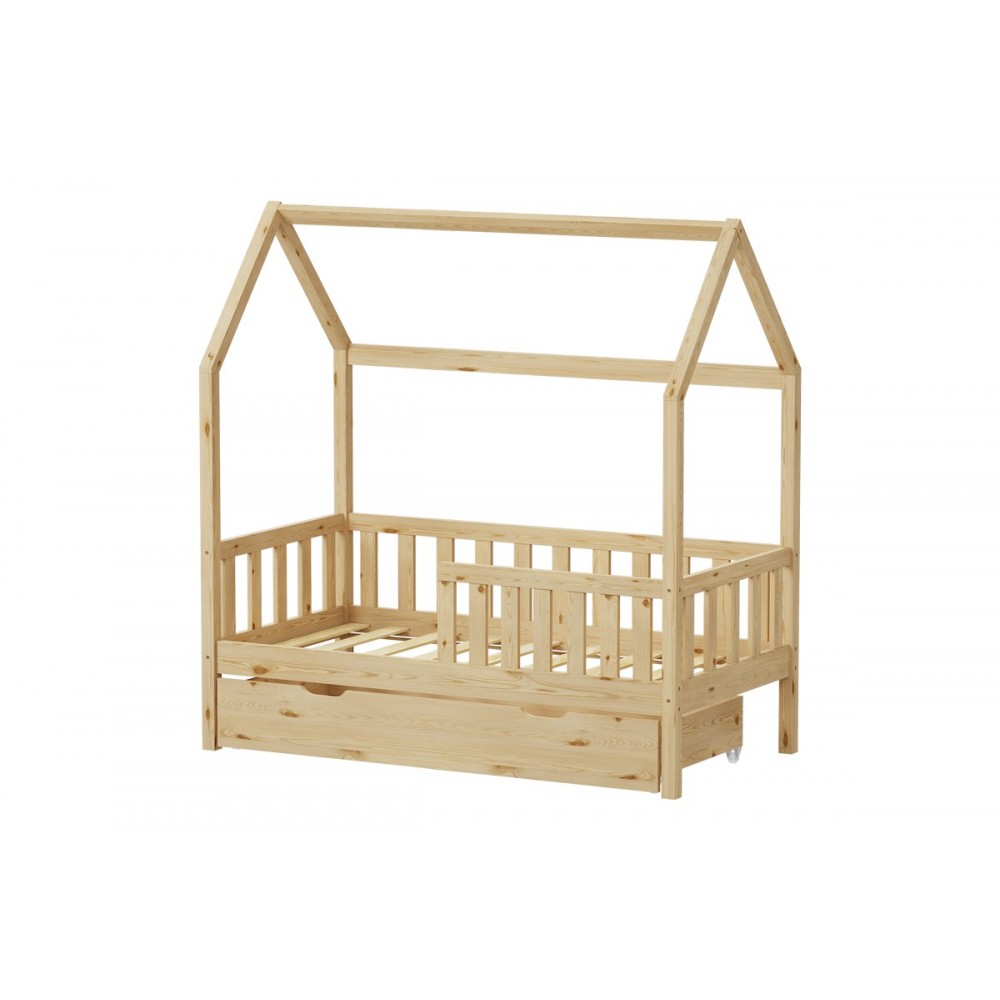 Παιδικό κρεβάτι "BENDINA" τ.montessori από ξύλο σε χρώμα φυσικό 146x76x146.5