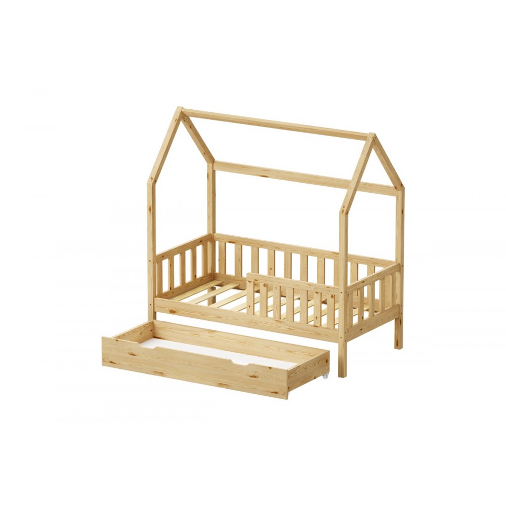 Παιδικό κρεβάτι "BENDINA" τ.montessori από ξύλο σε χρώμα φυσικό 146x76x146.5