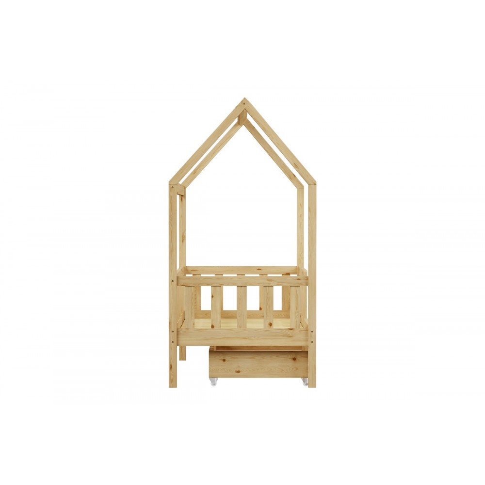 Παιδικό κρεβάτι "BENDINA" τ.montessori από ξύλο σε χρώμα φυσικό 146x76x146.5