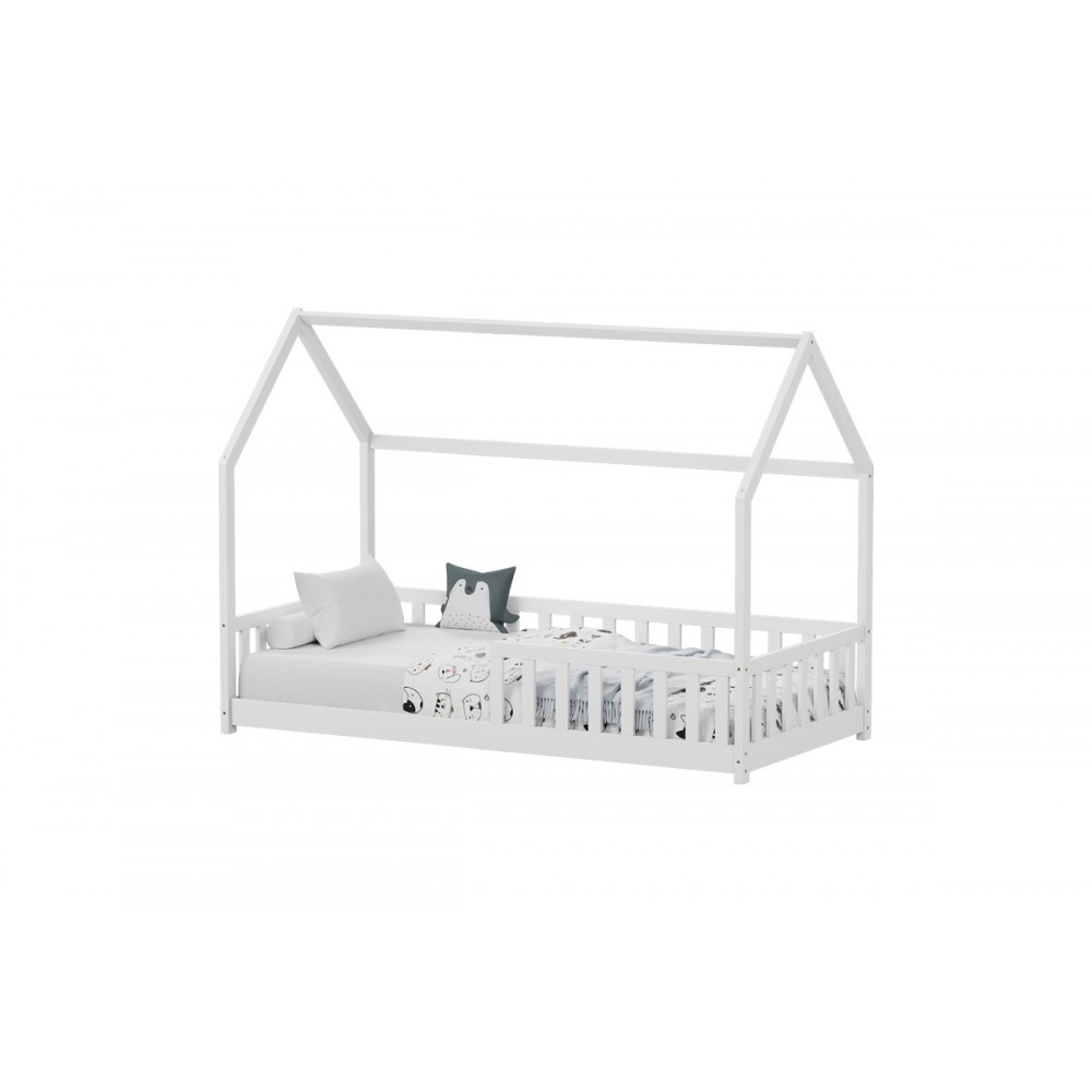 Παιδικό κρεβάτι "CALLAN" τ.montessori από ξύλο σε χρώμα λευκό 196x97x140.5