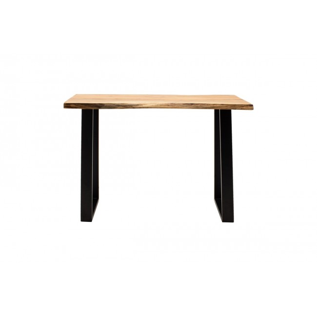 Τραπέζι "MILES" από ξύλο/μέταλλο σε χρώμα φυσικό/μαύρο 120x45x78