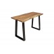Τραπέζι "MILES" από ξύλο/μέταλλο σε χρώμα φυσικό/μαύρο 120x45x78