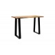 Τραπέζι "MILES" από ξύλο/μέταλλο σε χρώμα φυσικό/μαύρο 120x45x78