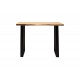 Τραπέζι μπαρ "MILES" από ξύλο/μέταλλο σε χρώμα φυσικό/μαύρο 120x53x97