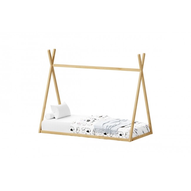 Παιδικό κρεβάτι "LILLY" τ.montessori από ξύλο σε χρώμα φυσικό 196x97x156.5