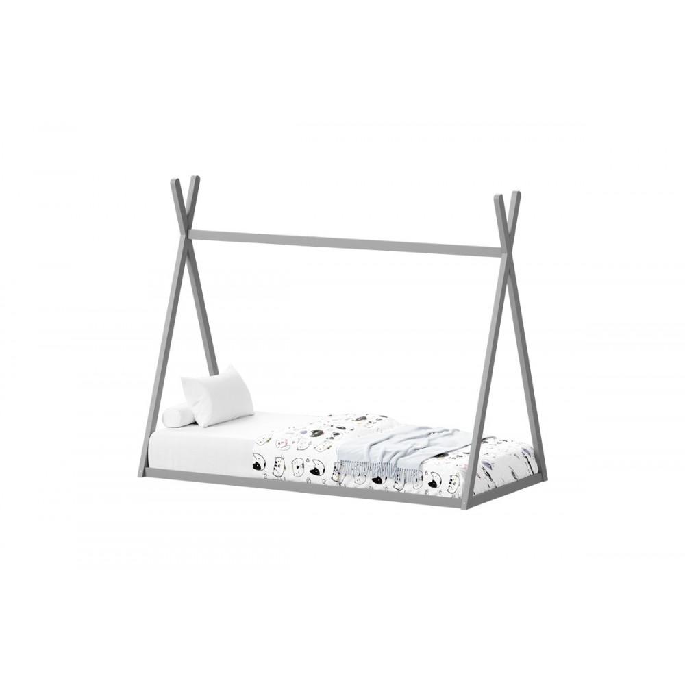 Παιδικό κρεβάτι "LILLY" τ.montessori από ξύλο σε χρώμα γκρι 196x97x156.5