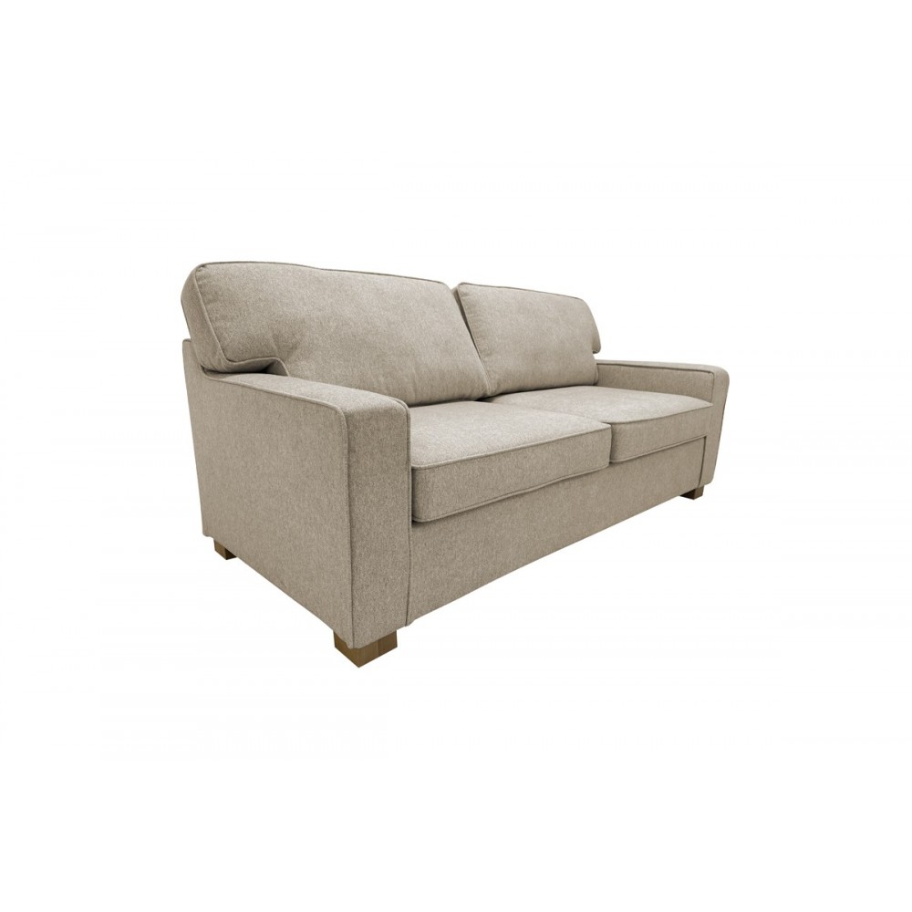 Καναπές-κρεβάτι "POLARIS" διθέσιος από ύφασμα σε χρώμα εκρού 181x91x83