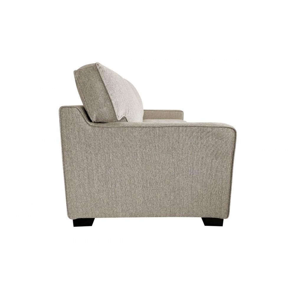 Καναπές-κρεβάτι "POLARIS" διθέσιος από ύφασμα σε χρώμα εκρού 181x91x83