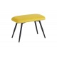 Πολυθρόνα με υποπόδιο "RUEDA" από βελούδο/μέταλλο σε χρώμα κίτρινο/μαύρο 71.5x66.5x99