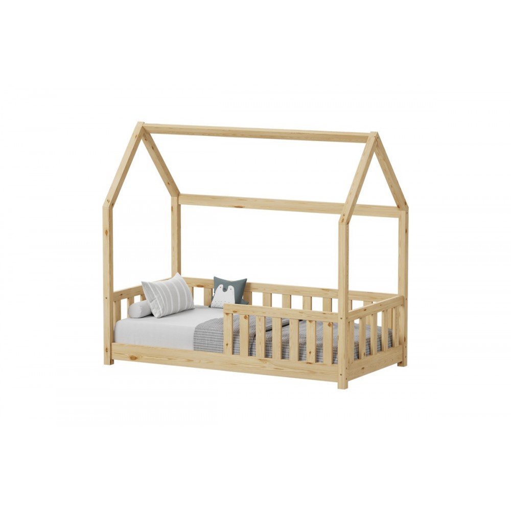 Παιδικό κρεβάτι "BAMBIE" τ.montessori από ξύλο σε χρώμα φυσικό 146x76x126.5