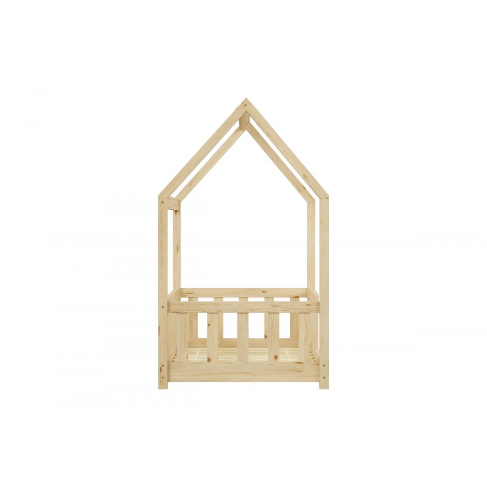 Παιδικό κρεβάτι "BAMBIE" τ.montessori από ξύλο σε χρώμα φυσικό 146x76x126.5